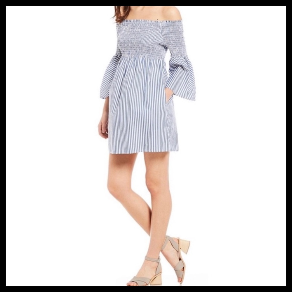 🆕 Sanctuary Off-The-Shoulder Striped Dress